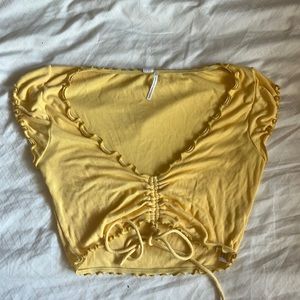 Urban Outfitters Cropped Yellow Top